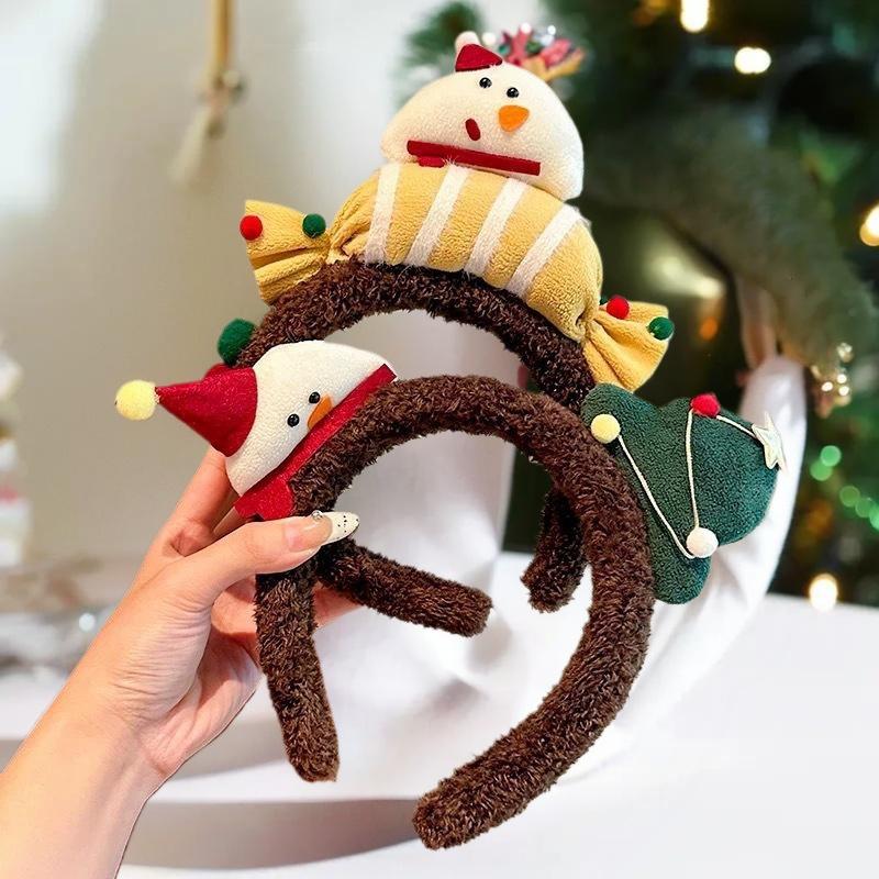 Reindeer Antlers Headband - Plush Reindeer Antlers Hair Hoop for