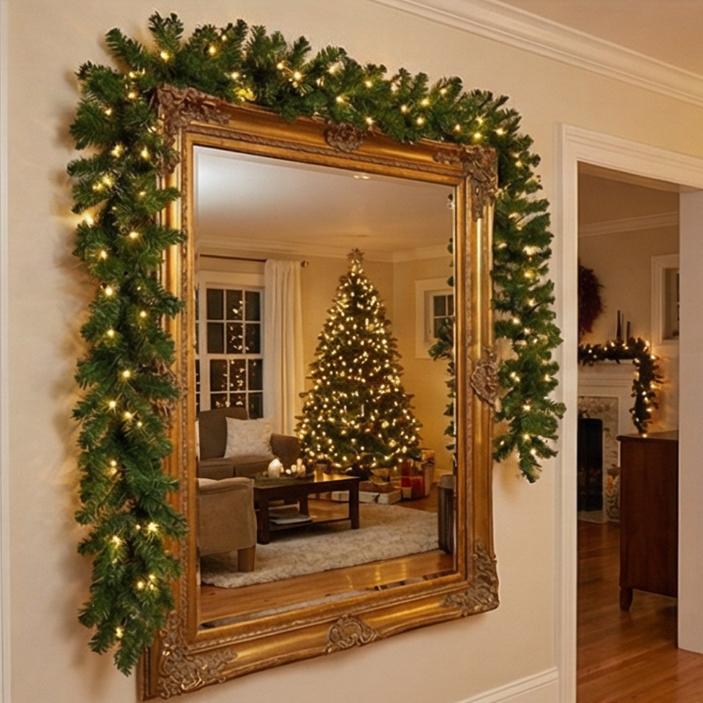 2.7M Artificial Green Christma - đánh giá và giá Christmas Wreath Fake