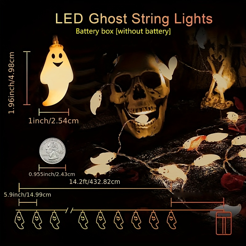 Battery Ghost LED String Light - đánh giá và giá Led Fairy String Lights