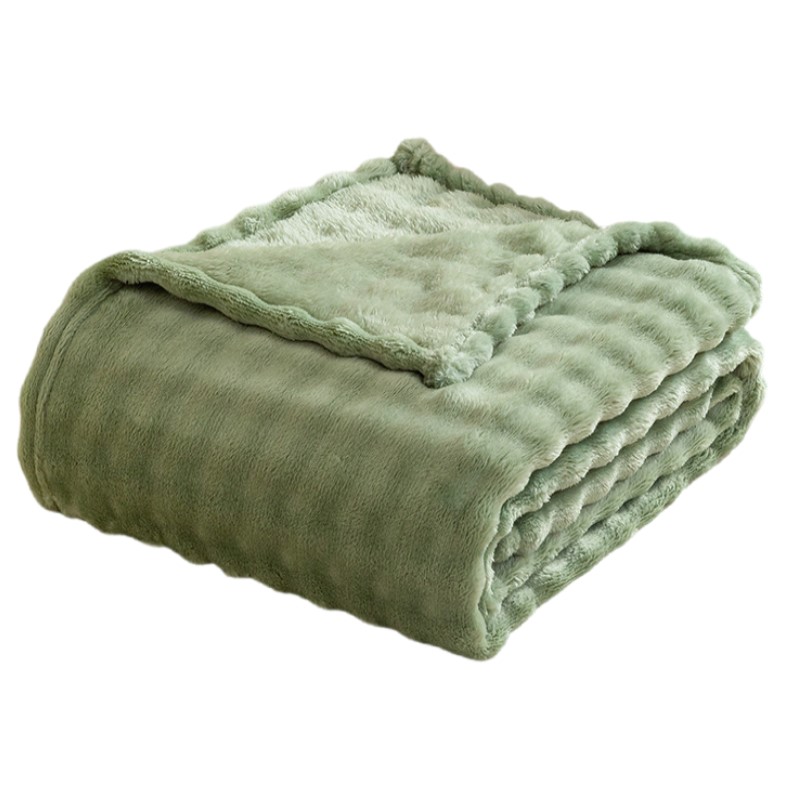 Sage Green Bubble Fleece Blank - đánh giá và giá Christmas Throw Blanket