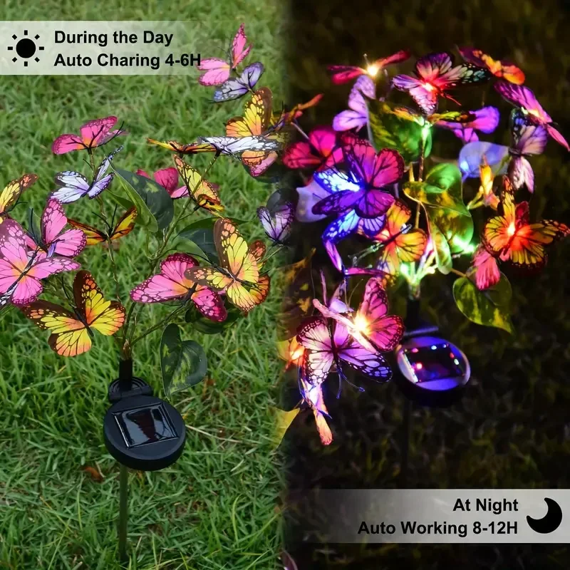 Solar LED Butterfly Garden Lig - đánh giá và giá Christmas Lights Outdoor