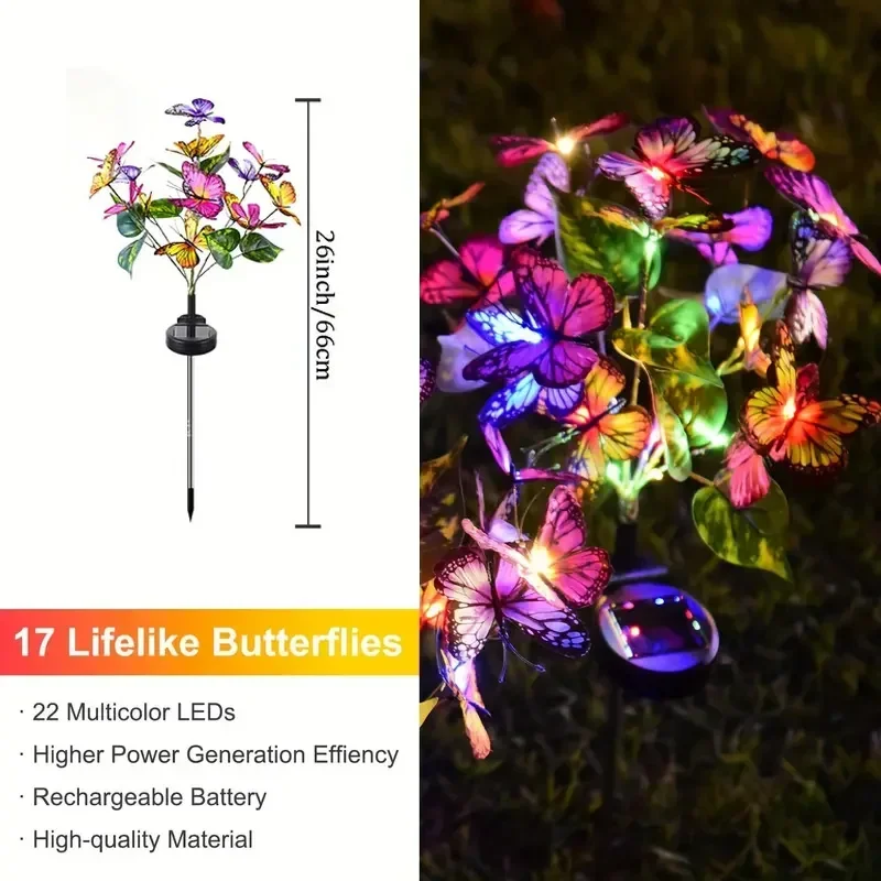 Solar LED Butterfly Garden Lig - đánh giá và giá Christmas Lights Outdoor