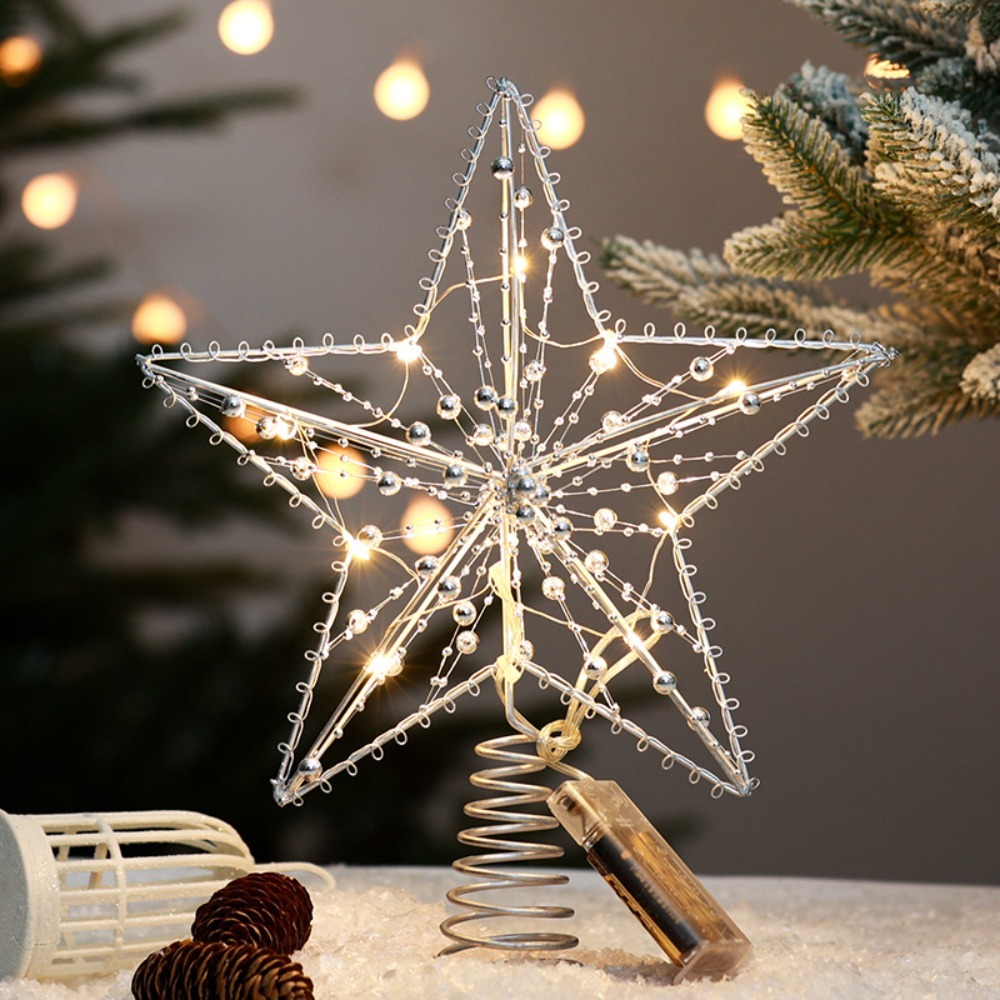 Gold/Silver LED Christmas Tree - đánh giá và giá Star Tree Topper