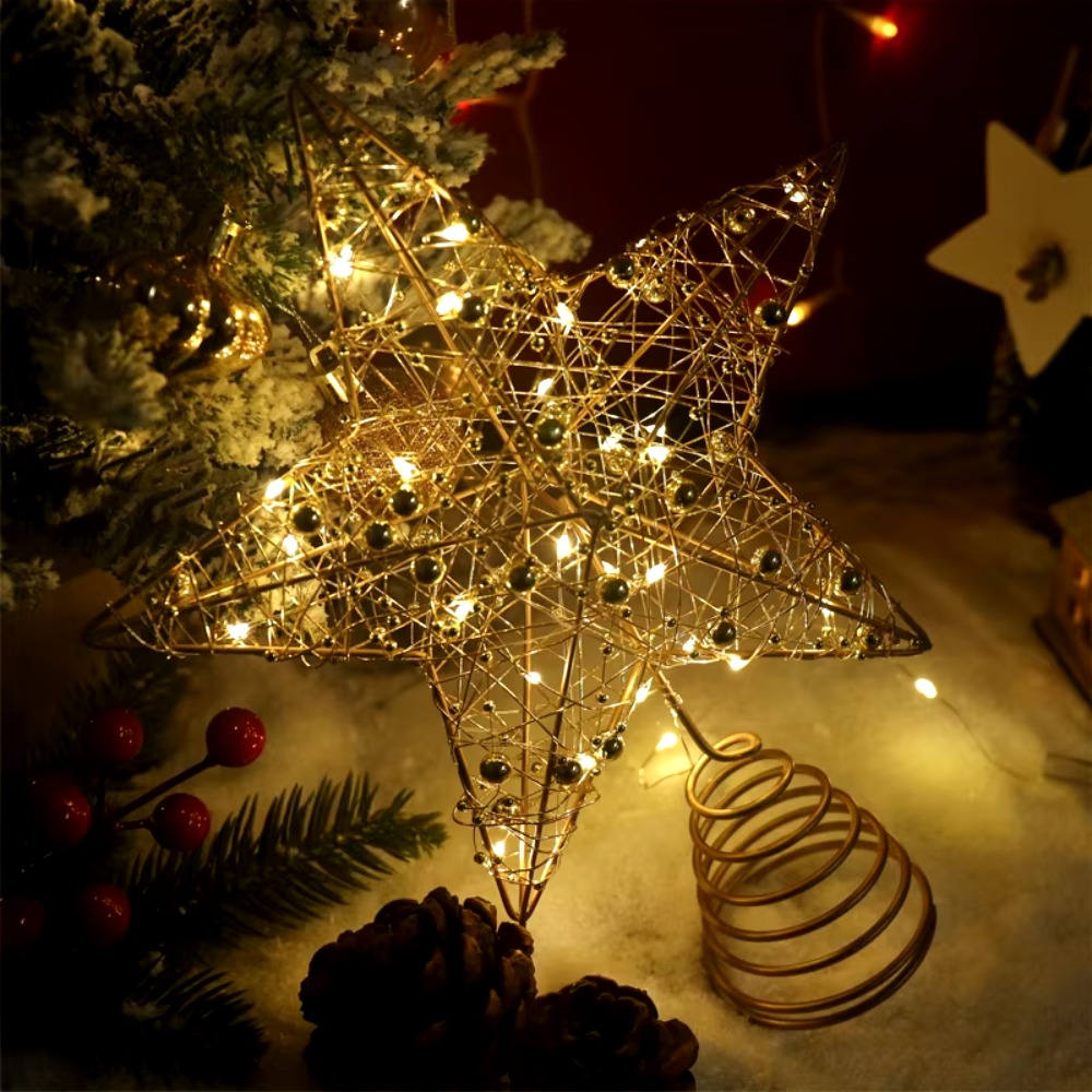 Gold/Silver LED Christmas Tree - đánh giá và giá Star Tree Topper