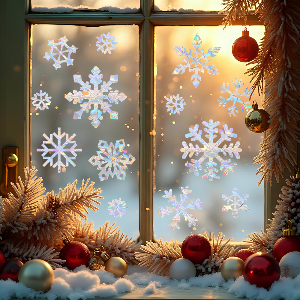 Snowflake Electrostatic Colorf - đánh giá và giá Snowflake Window Decal