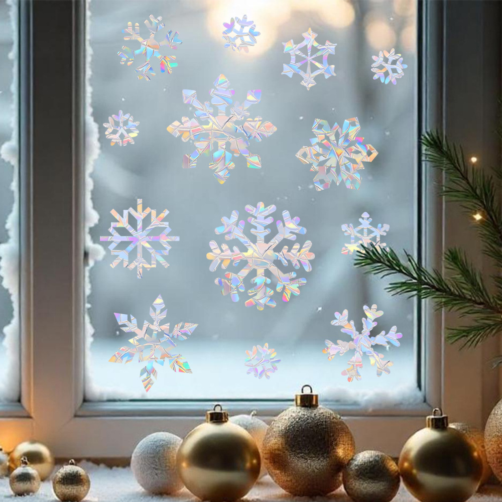 Snowflake Electrostatic Colorf - đánh giá và giá Snowflake Window Decal