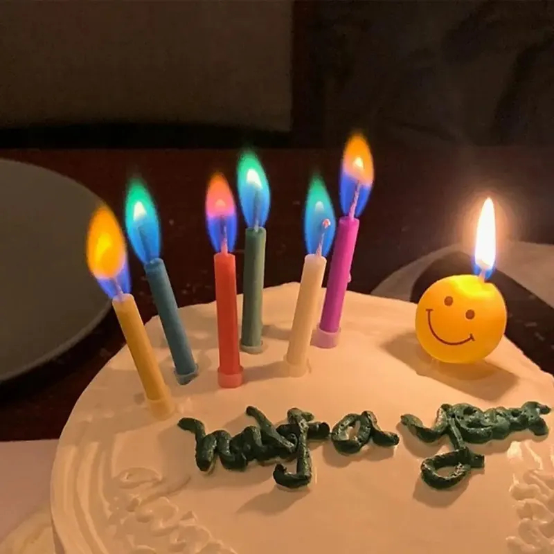 6/12Pcs Multicolor Cake Candle - đánh giá và giá Holiday Candle Set