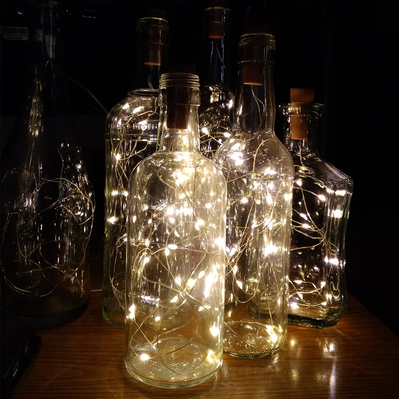 6pcs 20led Wine Bottle with Co - đánh giá và giá Led Fairy String Lights