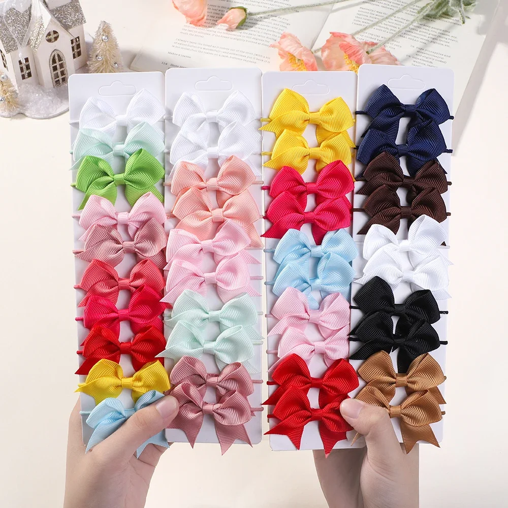 10Pcs Bows Elastic Hair rubber - đánh giá và giá Ribbon Bow Gift