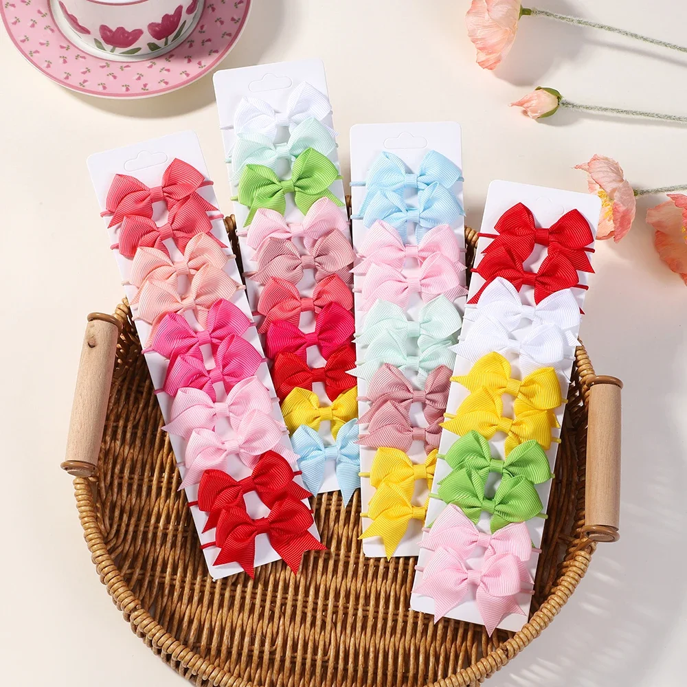 10Pcs Bows Elastic Hair rubber - đánh giá và giá Ribbon Bow Gift