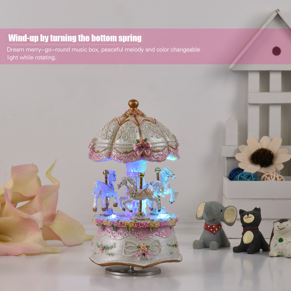 Luxury Dream 3-Horse Rotating  - đánh giá và giá Snow Globe Musical