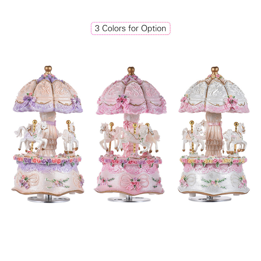 Luxury Dream 3-Horse Rotating  - đánh giá và giá Snow Globe Musical