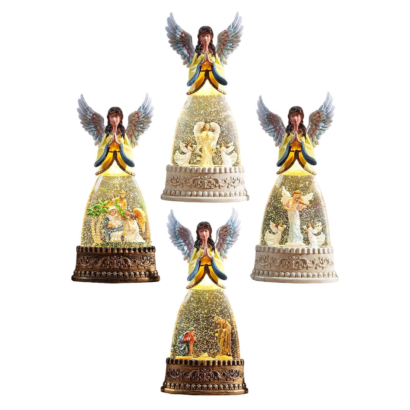 Lighted Angel Figurine Snow Gl - đánh giá và giá Snow Globe Musical