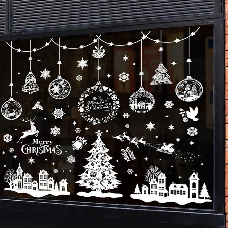 9 Sheets 243pcs Reusable Stati - đánh giá và giá Snowflake Window Decal