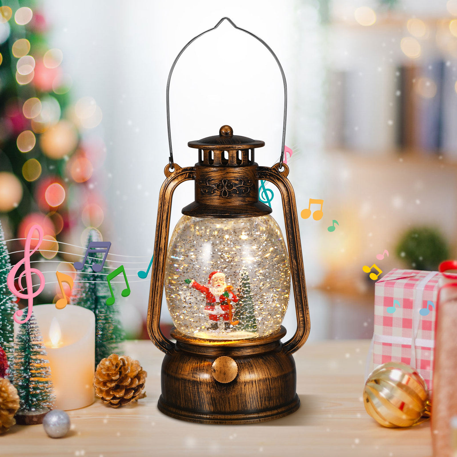 Lighted Musical Snow Globe Lan - đánh giá và giá Snow Globe Musical