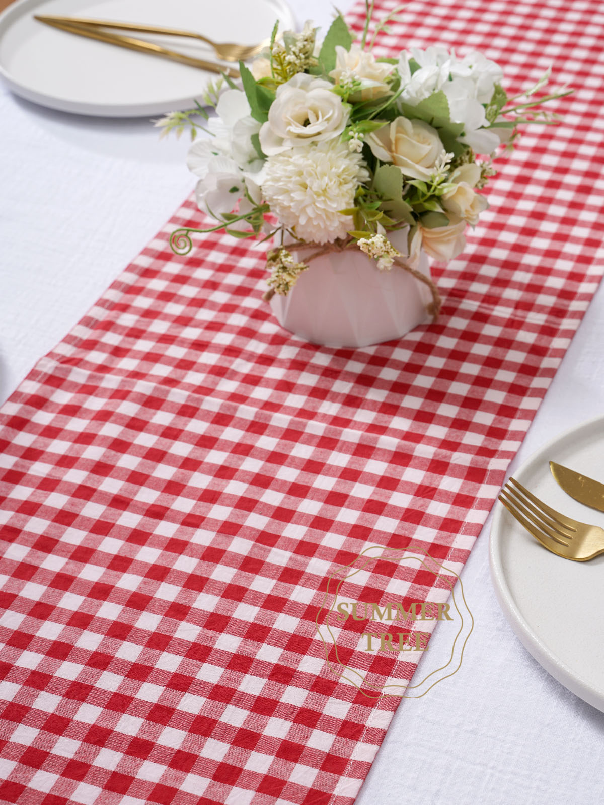 Rustic Plaid Cotton Table Runn - đánh giá và giá Christmas Throw Blanket