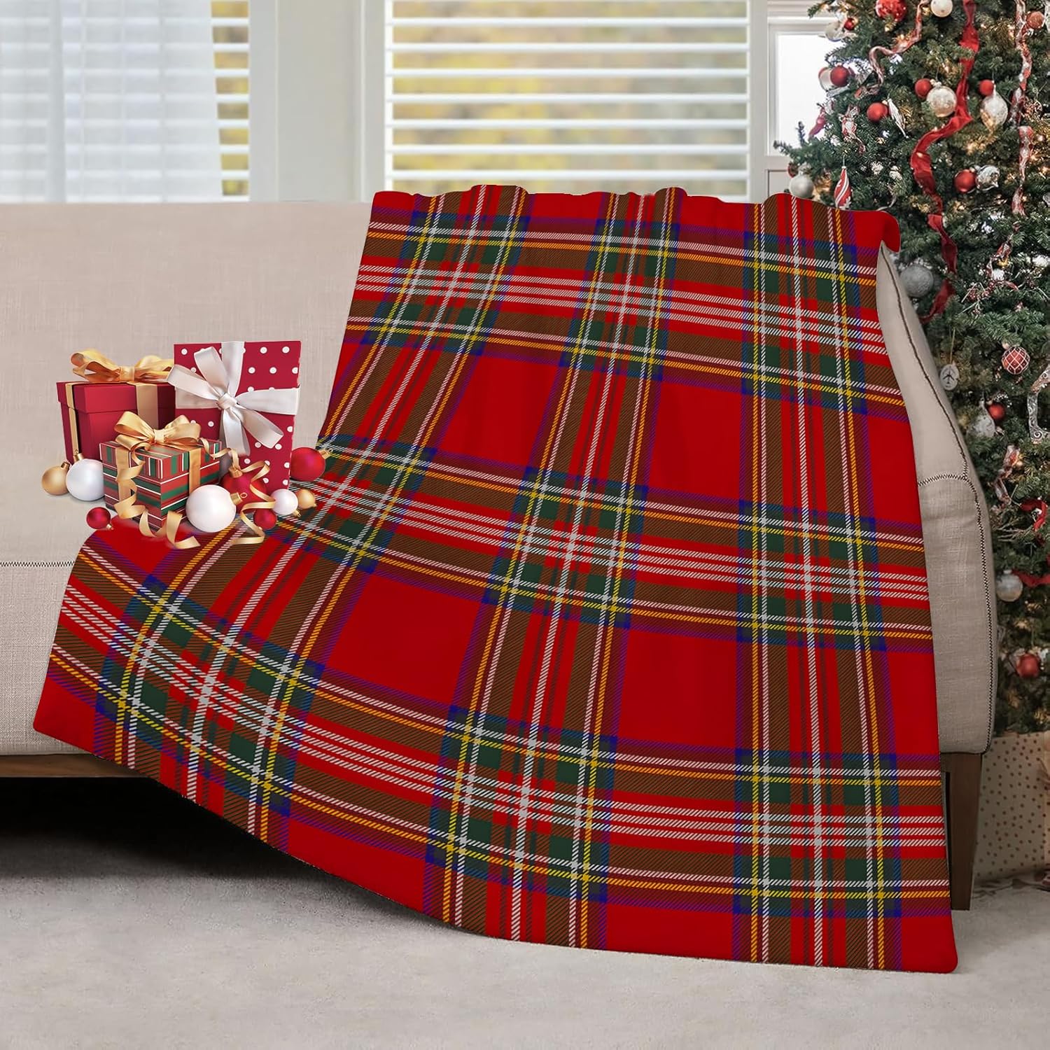 Christmas Plaid Throw Blankets - đánh giá và giá Christmas Throw Blanket