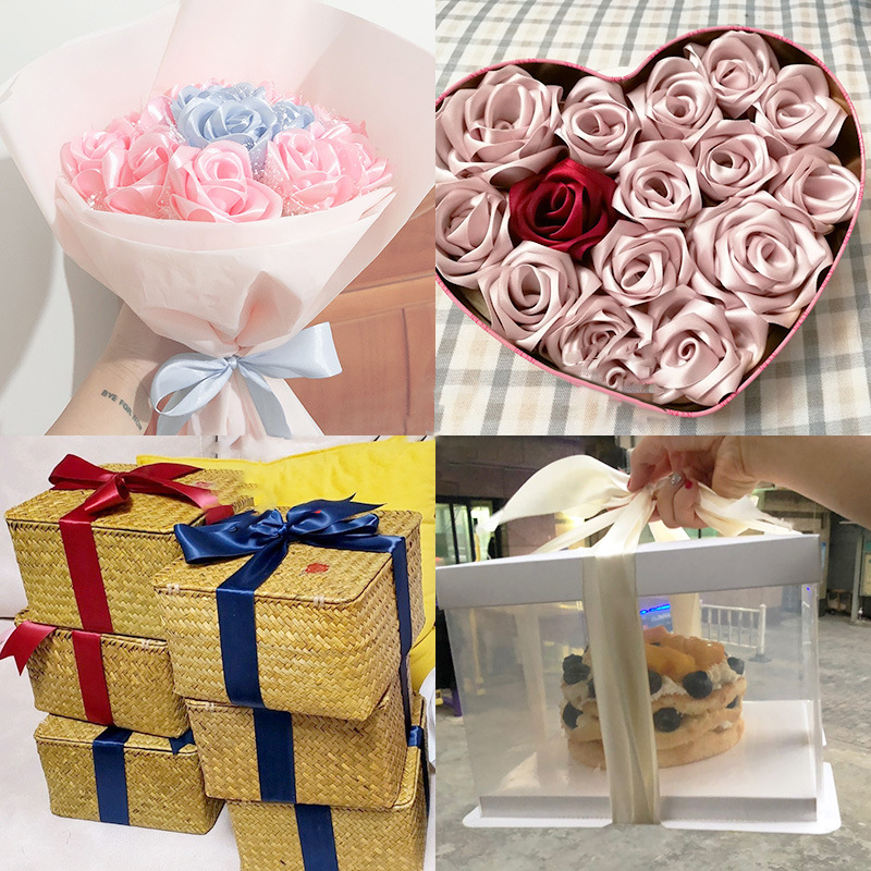 1Roll Satin Ribbon 4cm 25Yards - đánh giá và giá Ribbon Bow Gift