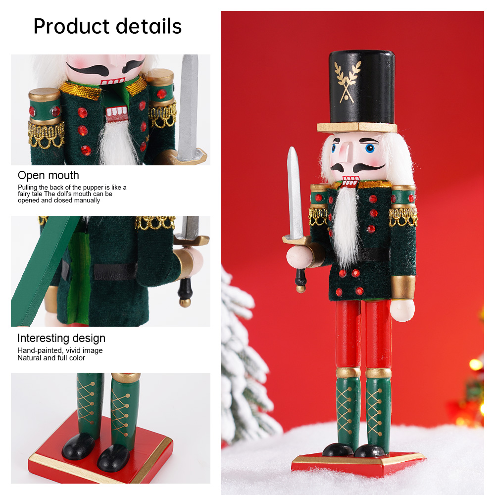 30cm Christmas Nutcracker Wood - đánh giá và giá Nutcracker Figurine