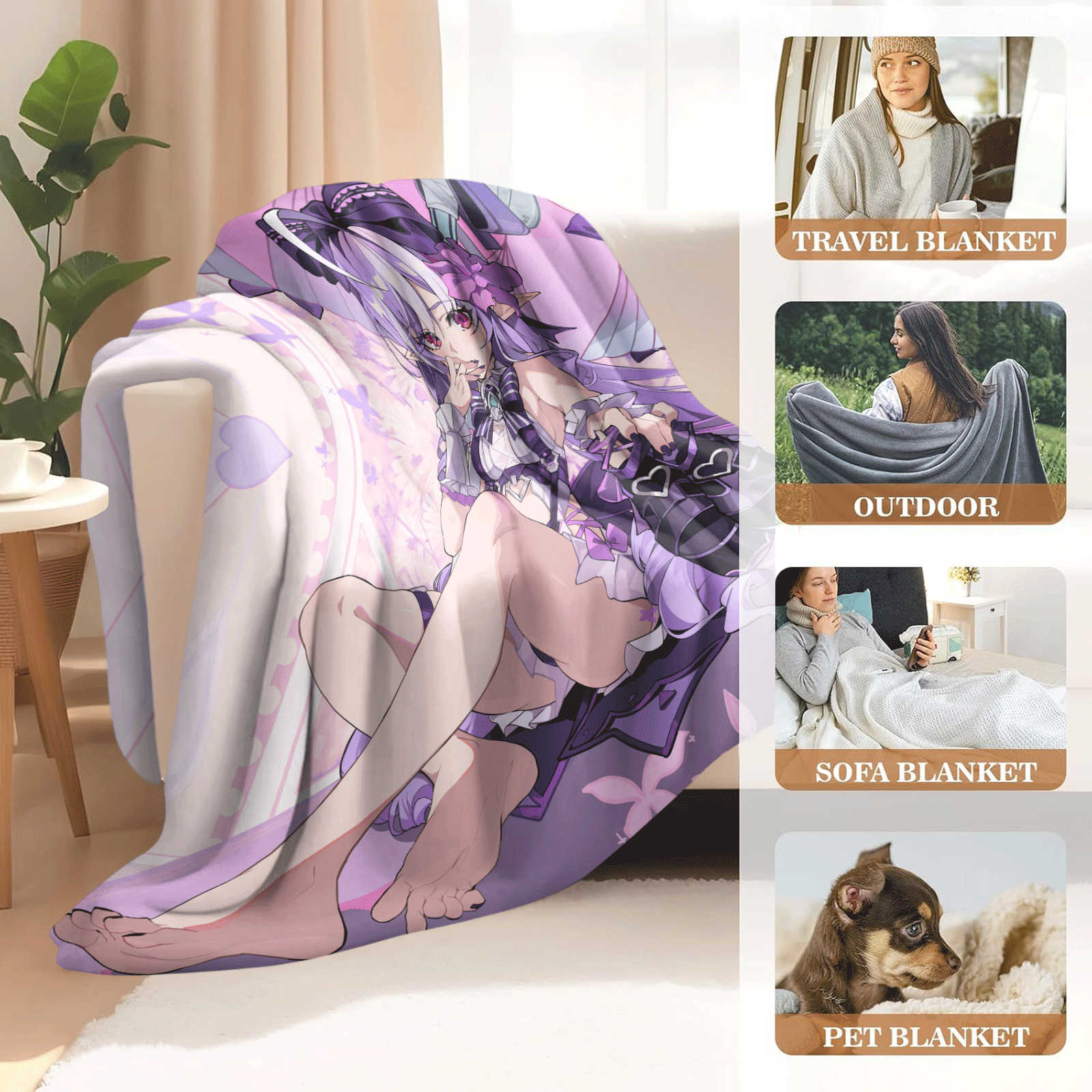 Cartoon Zenless Zone Zero  Fla - đánh giá và giá Christmas Throw Blanket