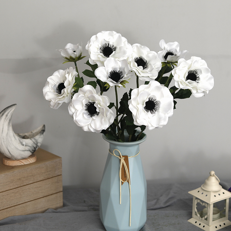 New 3 Heads Anemone Fake Flowe - đánh giá và giá Christmas Wreath Fake