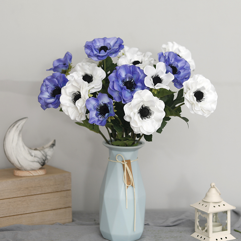 New 3 Heads Anemone Fake Flowe - đánh giá và giá Christmas Wreath Fake