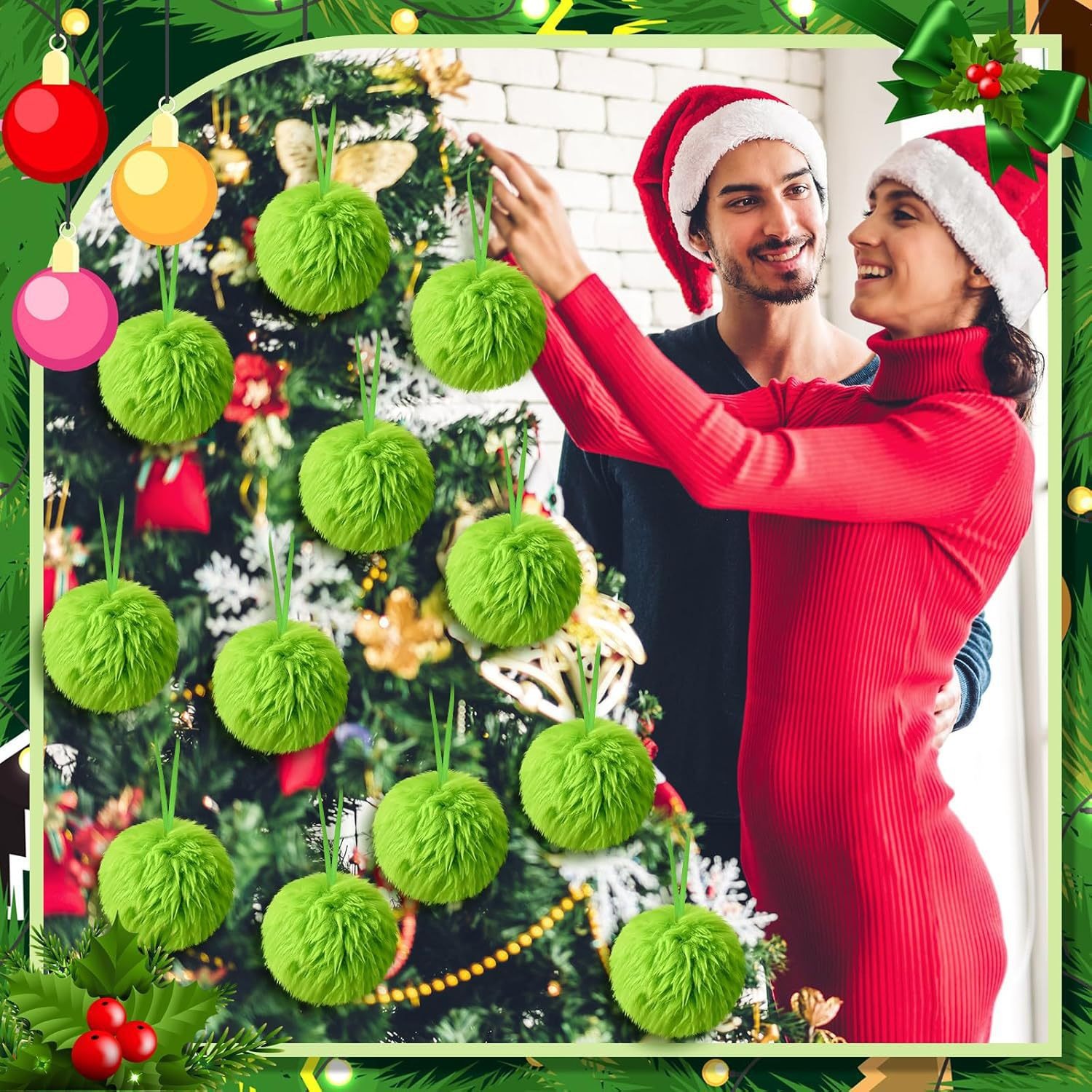 Christmas Green Long Plush Bal - đánh giá và giá Santa Hat Plush