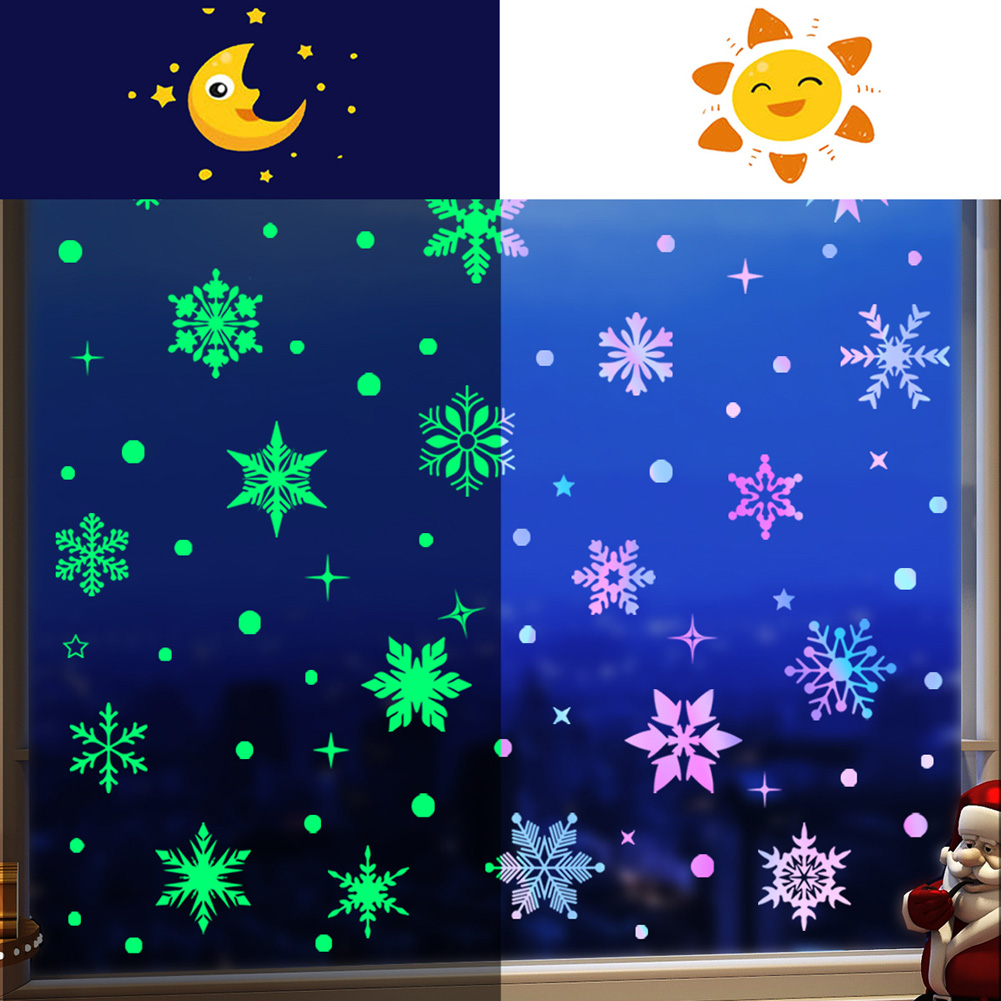 Colorful Luminous Snowflakes W - đánh giá và giá Snowflake Window Decal