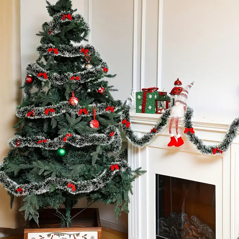 Christmas Bow Tinsel Ribbons G - đánh giá và giá Tinsel Garland Decoration