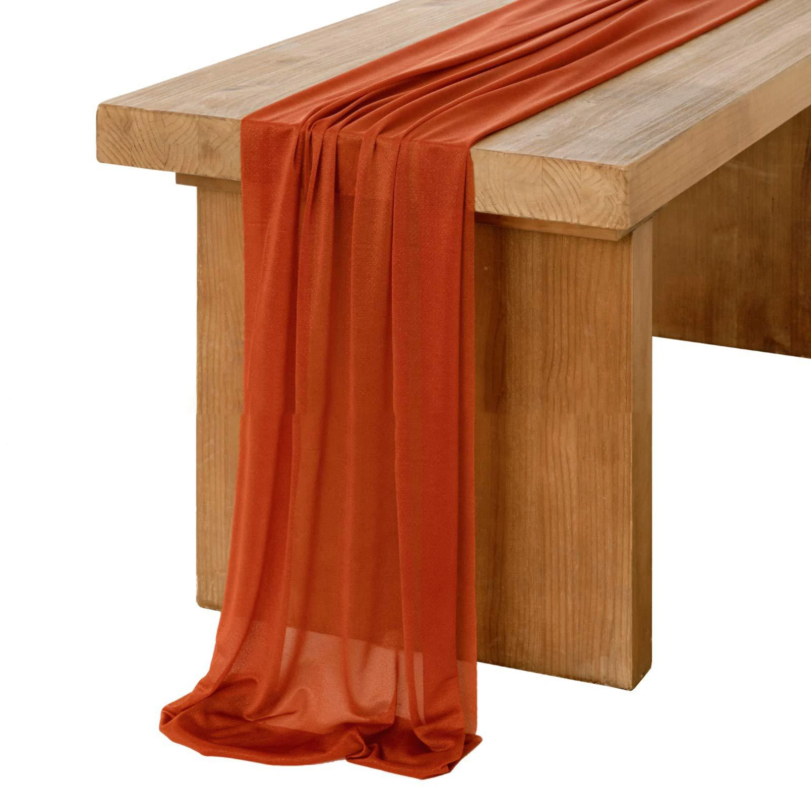 Chiffon White Table Runner Tab - đánh giá và giá Christmas Table Runner