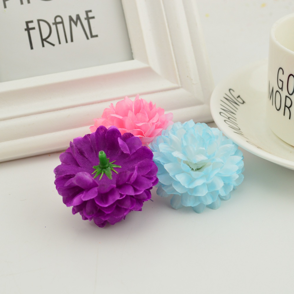 200PCS 5CM Silk Chrysanthemum  - đánh giá và giá Christmas Wreath Fake