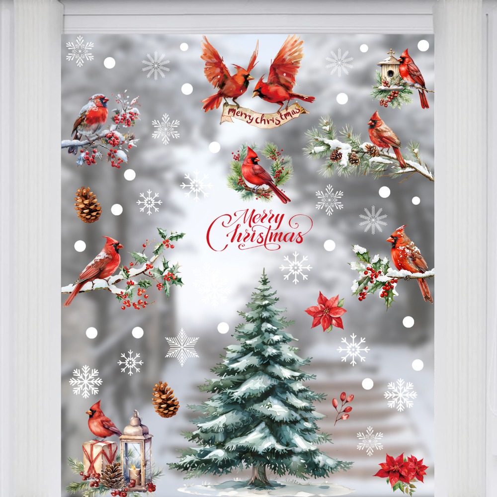 9pcs Christmas Window Decals C - đánh giá và giá Snowflake Window Decal
