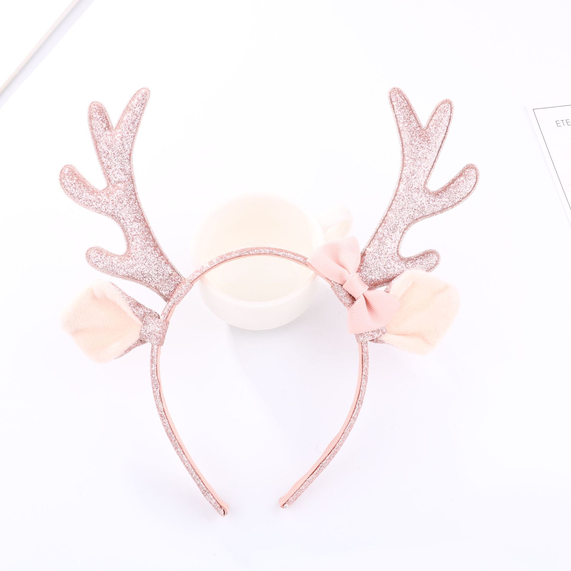 Cute Pink Glitter Reindeer Ant - đánh giá và giá Reindeer Antlers Headband