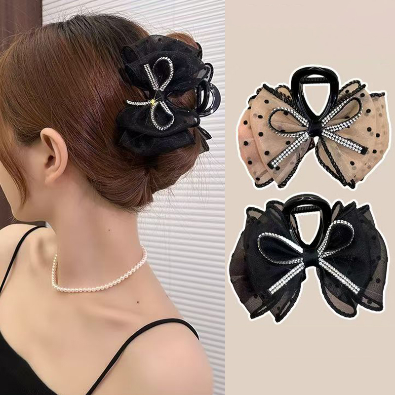 New Elegant Mesh Bow Hair Clip - đánh giá và giá Ribbon Bow Gift