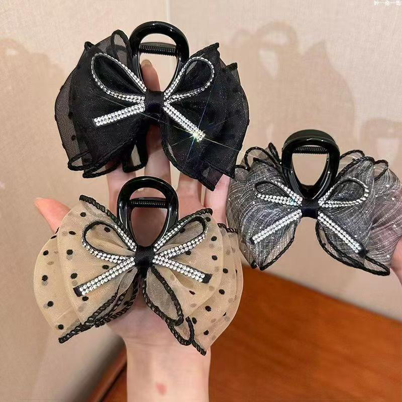 New Elegant Mesh Bow Hair Clip - đánh giá và giá Ribbon Bow Gift