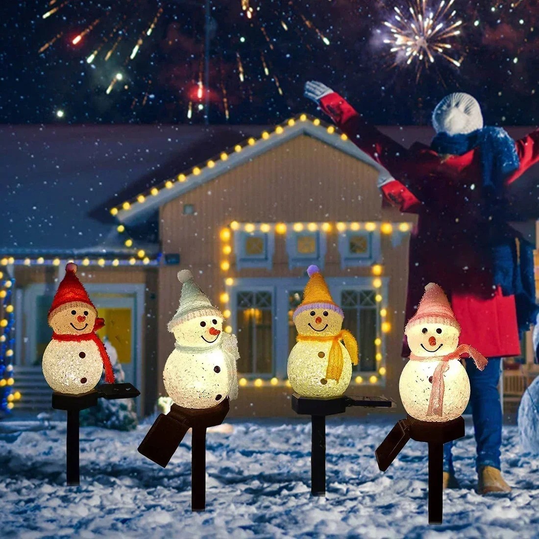 Christmas Snowman Solar Garden - đánh giá và giá Christmas Lights Outdoor