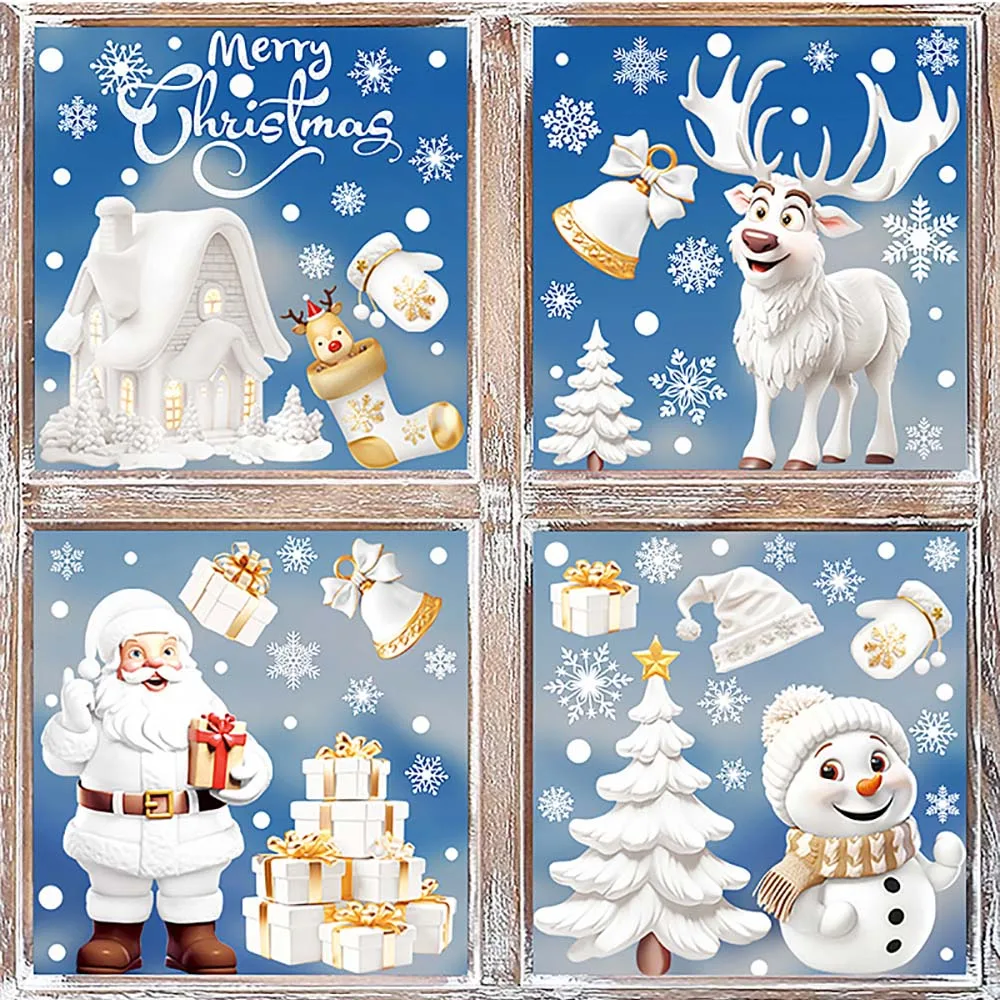 9pcs/set Christmas Window Stic - đánh giá và giá Snowflake Window Decal