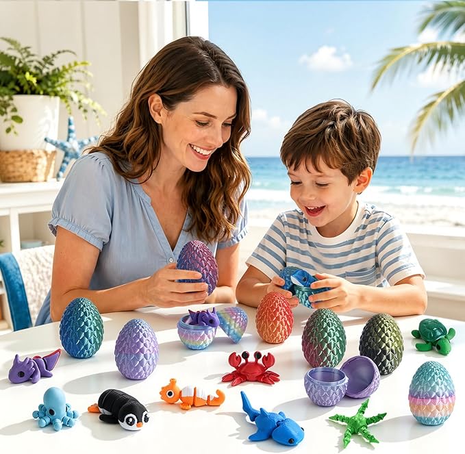 24pcs 3D Printed Surprise Egg  - đánh giá và giá Advent Calendar Gift