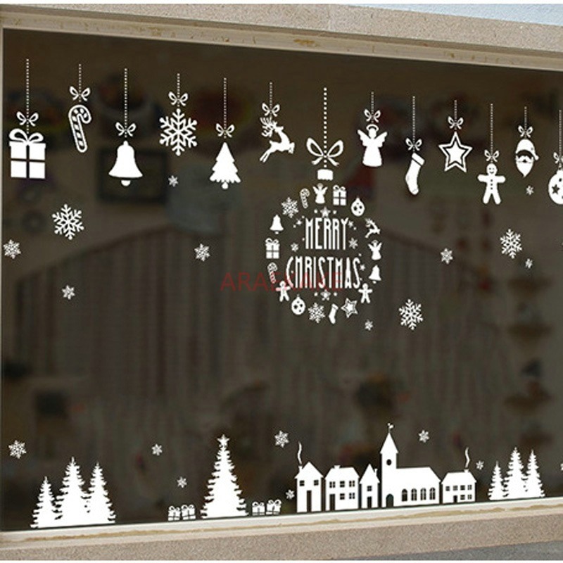 1PCS Christmas Village Glass W - đánh giá và giá Snowflake Window Decal