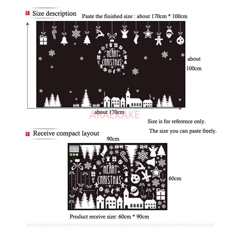1PCS Christmas Village Glass W - đánh giá và giá Snowflake Window Decal